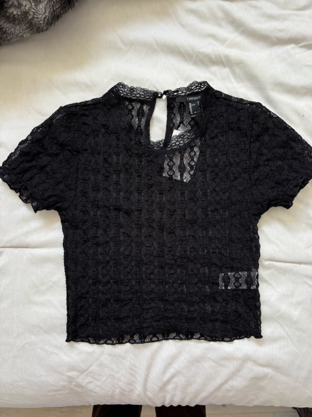 Sheer Lace Crop Top